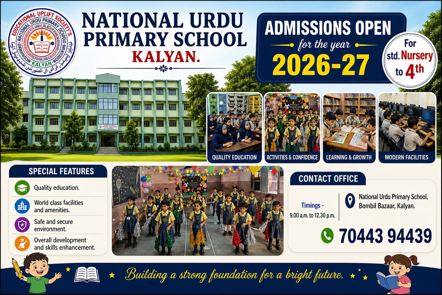 Admissions Open 2026–27 | National Urdu Primary School, Kalyan